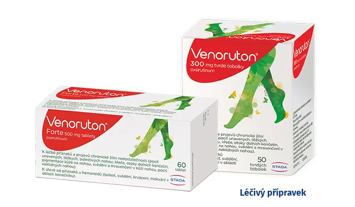 Venoruton - zmírňuje příznaky chronické žilní nedostatečnosti a hemoroidů
